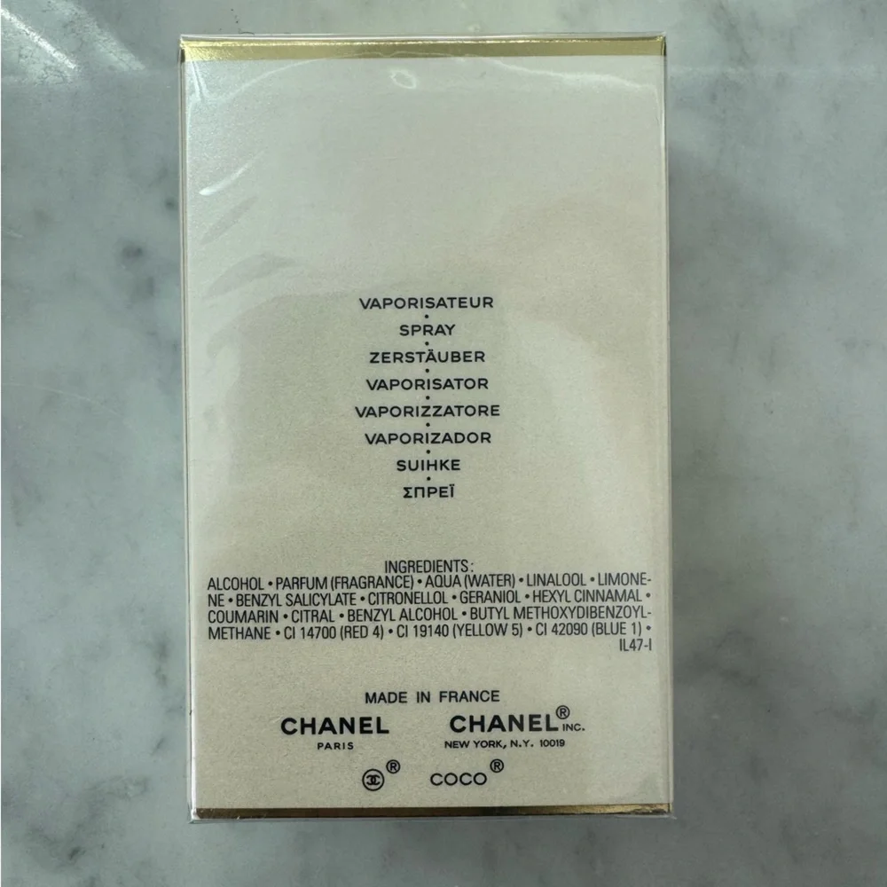 CHANEL Coco Mademoiselle Perfume Box with Gold Accents - Picture 2 of 4